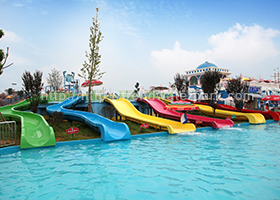 8m Fun Kids' Water Slides Fiberglass Pool Slide For Outdoor Water Playground
